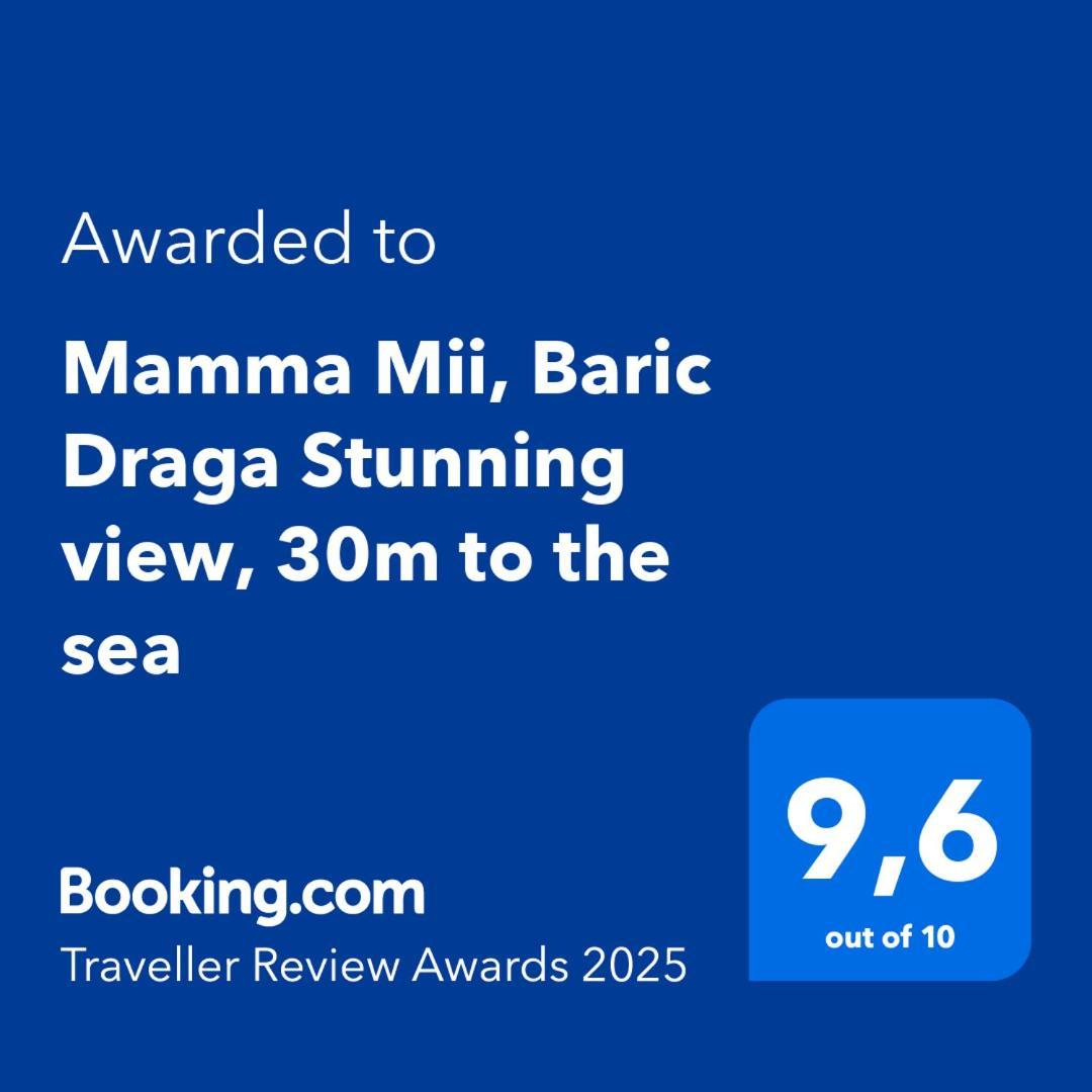 Апартаменты Mamma Mii, Baric Draga Stunning View, 30M To The Sea Экстерьер фото